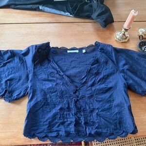 Doen Blue Heirloom Top